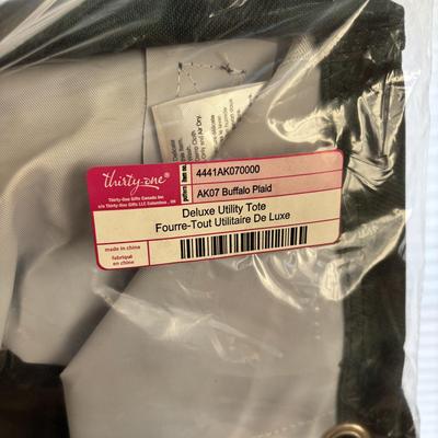 LOT 85: Vera Bradley Rolling Duffle Bag, Thiry-One Buffalo Plaid Deluxe Utility Tote and a Riviera Collection Picnic Tote