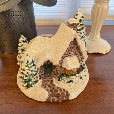 LOT 88: Antique North Bros Cast Iron Christmas Tree Stand, Holiday Home Decor, 3ft Decorated Tree