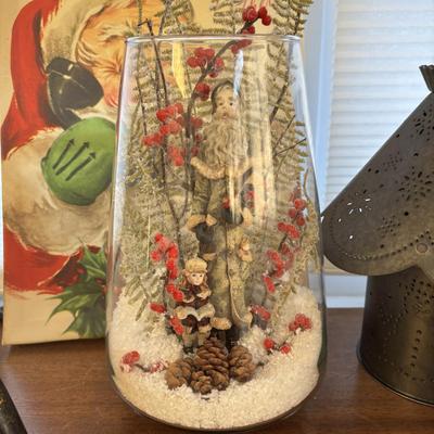 LOT 88: Antique North Bros Cast Iron Christmas Tree Stand, Holiday Home Decor, 3ft Decorated Tree