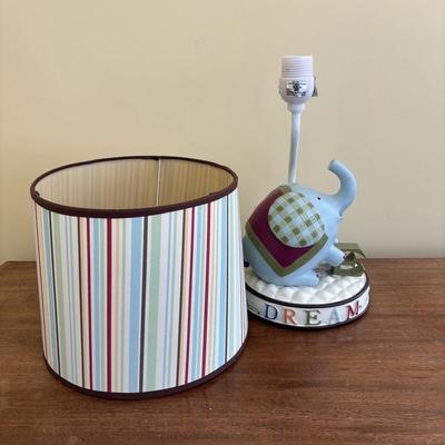 LOT 89: Sweet Children's Collection: Elephant Lamp, Bank, Jack in the Box Elephant, Wood Bloc Puzzles, Books including Treasury of...