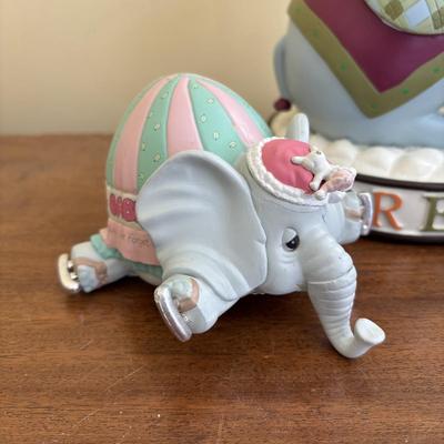 LOT 89: Sweet Children's Collection: Elephant Lamp, Bank, Jack in the Box Elephant, Wood Bloc Puzzles, Books including Treasury of...