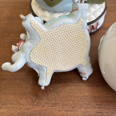 LOT 89: Sweet Children's Collection: Elephant Lamp, Bank, Jack in the Box Elephant, Wood Bloc Puzzles, Books including Treasury of...