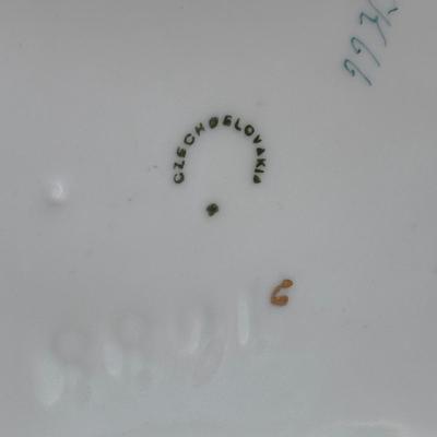 LOT 90: Vintage Porcelain Wall Mounted Salt Cellar & Flour Canister, Sugar & Rice Canisters (missing lid), Allspice & Pepper...