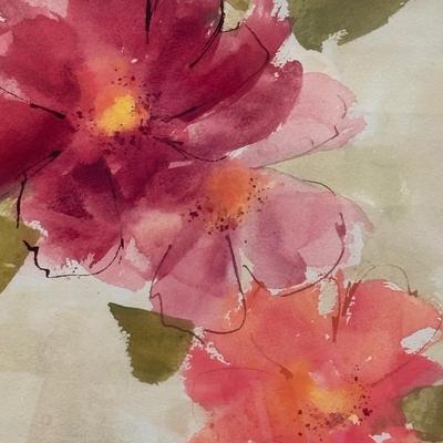 LOT 92: Home Decor Collection: Accent Table w/Storage, Shabby Chic Lamp, Floral Wall Art, Inspirational Butterfly Wall Art