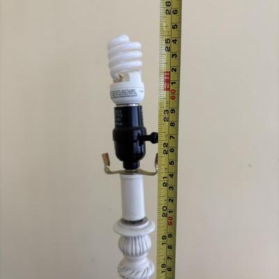 LOT 92: Home Decor Collection: Accent Table w/Storage, Shabby Chic Lamp, Floral Wall Art, Inspirational Butterfly Wall Art