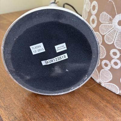 LOT 92: Home Decor Collection: Accent Table w/Storage, Shabby Chic Lamp, Floral Wall Art, Inspirational Butterfly Wall Art