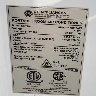 LOT 93: GE Portable Air Conditioner Model APWA14YBMWW1