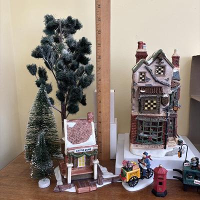 LOT 98: Dept 56 Accessories, Charles Dickens Series Childe Ponde, Cratchit's Corner