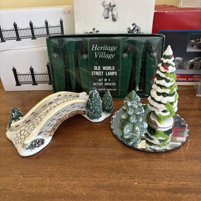LOT 99: Dept 56, Lemax & More Holiday Village Accessories