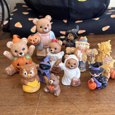 LOT 102: Harvest Blessings & More Collection: Dept 56 Best of the Harvest Figures, Lenox Ghost, Turkey & Scarecrow Wade Whimsies,...