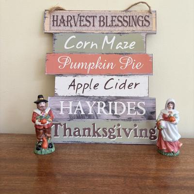 LOT 102: Harvest Blessings & More Collection: Dept 56 Best of the Harvest Figures, Lenox Ghost, Turkey & Scarecrow Wade Whimsies,...