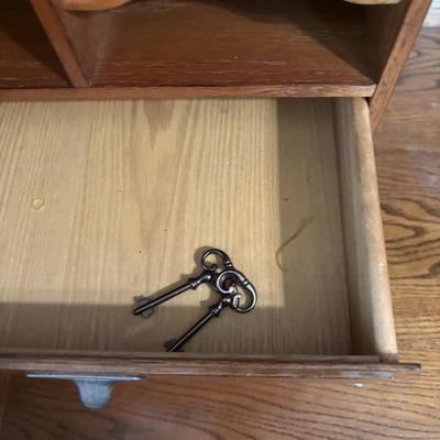 LOT 103: Rolltop Style Computer Desk w/Key