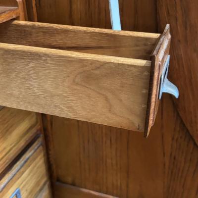 LOT 103: Rolltop Style Computer Desk w/Key