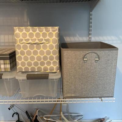 LOT 104: Collapsible Storage Cube, Plastic Storage Containers & More