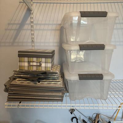 LOT 104: Collapsible Storage Cube, Plastic Storage Containers & More