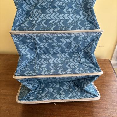 LOT 105: Home Decor Storage Boxes in Various Sizes & Shapes, DSW Foldable Trunk Organizer & More