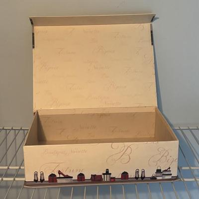 LOT 105: Home Decor Storage Boxes in Various Sizes & Shapes, DSW Foldable Trunk Organizer & More