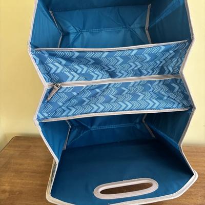 LOT 105: Home Decor Storage Boxes in Various Sizes & Shapes, DSW Foldable Trunk Organizer & More