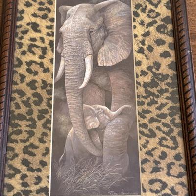 LOT 108: Natural Banana Leaf Fiber Art, Besty Fowler "Pals" Elephant Painting, Elephant Cross Body Bags, Woven Textile w/Large...