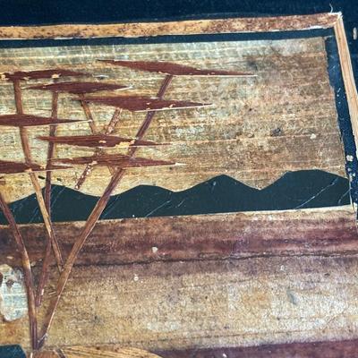 LOT 108: Natural Banana Leaf Fiber Art, Besty Fowler "Pals" Elephant Painting, Elephant Cross Body Bags, Woven Textile w/Large...