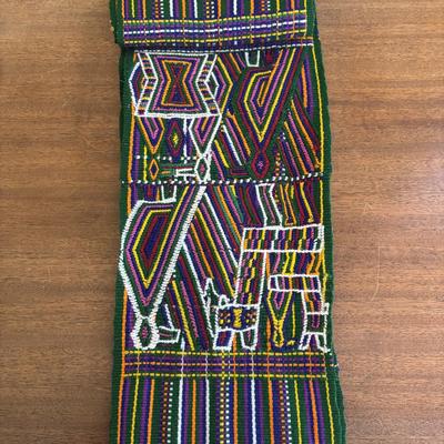 LOT 108: Natural Banana Leaf Fiber Art, Besty Fowler "Pals" Elephant Painting, Elephant Cross Body Bags, Woven Textile w/Large...