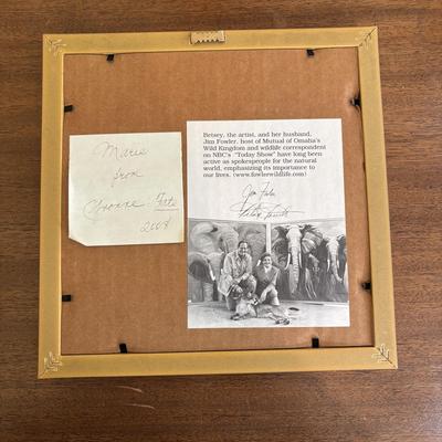 LOT 108: Natural Banana Leaf Fiber Art, Besty Fowler "Pals" Elephant Painting, Elephant Cross Body Bags, Woven Textile w/Large...