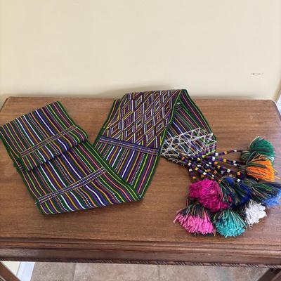 LOT 108: Natural Banana Leaf Fiber Art, Besty Fowler "Pals" Elephant Painting, Elephant Cross Body Bags, Woven Textile w/Large...