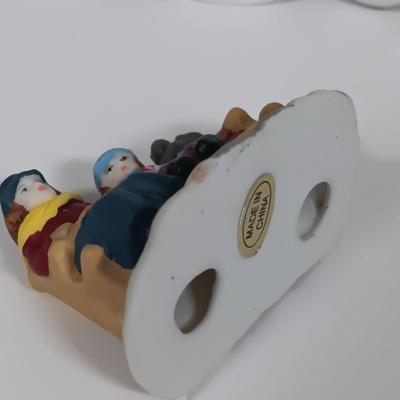 LOT 109: Christmas Village Miniatures - People, Trees and Decor