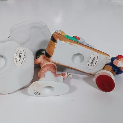 LOT 109: Christmas Village Miniatures - People, Trees and Decor