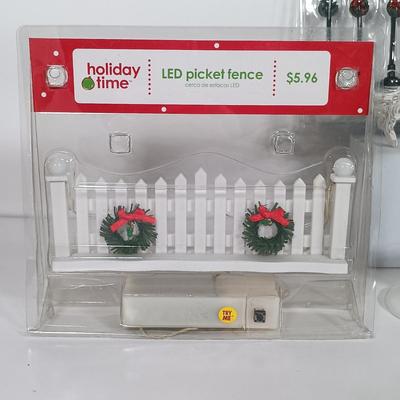 LOT 109: Christmas Village Miniatures - People, Trees and Decor