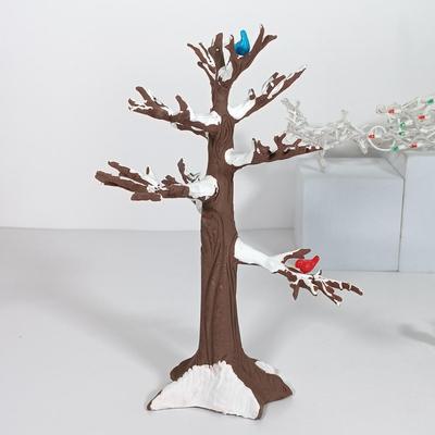 LOT 109: Christmas Village Miniatures - People, Trees and Decor