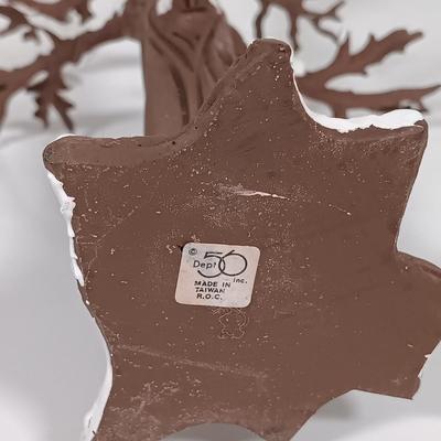 LOT 109: Christmas Village Miniatures - People, Trees and Decor