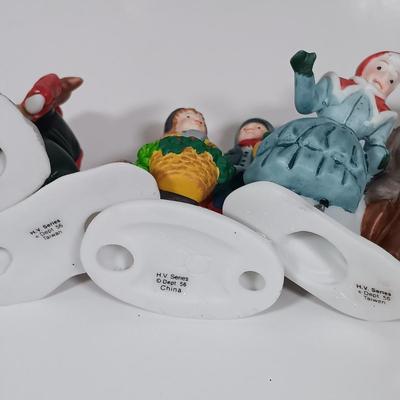 LOT 109: Christmas Village Miniatures - People, Trees and Decor