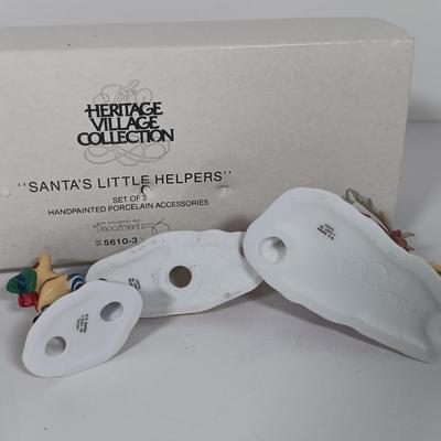 LOT 109: Christmas Village Miniatures - People, Trees and Decor