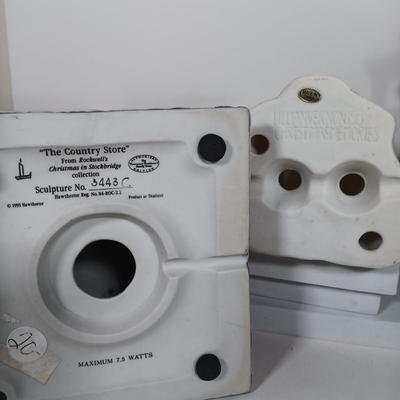 LOT 110: Christmas Village Miniatures - People, Gazebo, Decor & More