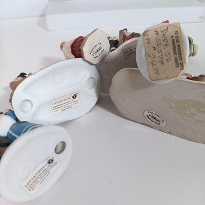 LOT 110: Christmas Village Miniatures - People, Gazebo, Decor & More