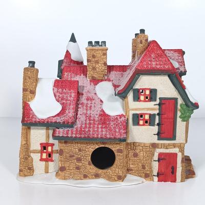 LOT 111: Department 56 Santa's Workshop, The Old Curiosity Shop, Abington Lock Keeper's & Booter and Cobbler