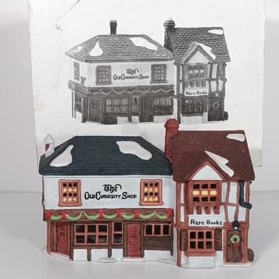 LOT 111: Department 56 Santa's Workshop, The Old Curiosity Shop, Abington Lock Keeper's & Booter and Cobbler