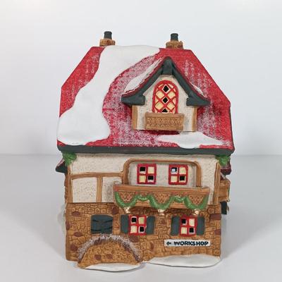 LOT 111: Department 56 Santa's Workshop, The Old Curiosity Shop, Abington Lock Keeper's & Booter and Cobbler