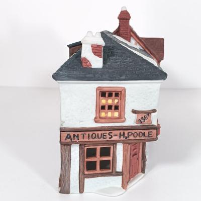LOT 111: Department 56 Santa's Workshop, The Old Curiosity Shop, Abington Lock Keeper's & Booter and Cobbler