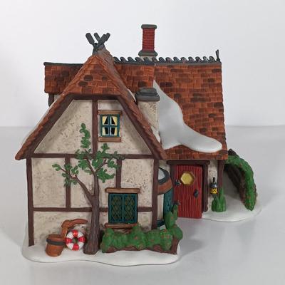 LOT 111: Department 56 Santa's Workshop, The Old Curiosity Shop, Abington Lock Keeper's & Booter and Cobbler