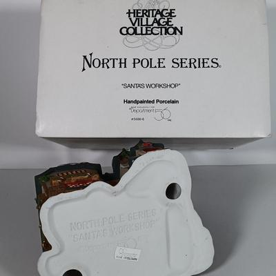 LOT 111: Department 56 Santa's Workshop, The Old Curiosity Shop, Abington Lock Keeper's & Booter and Cobbler