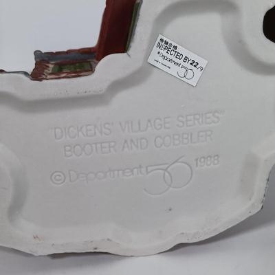 LOT 111: Department 56 Santa's Workshop, The Old Curiosity Shop, Abington Lock Keeper's & Booter and Cobbler