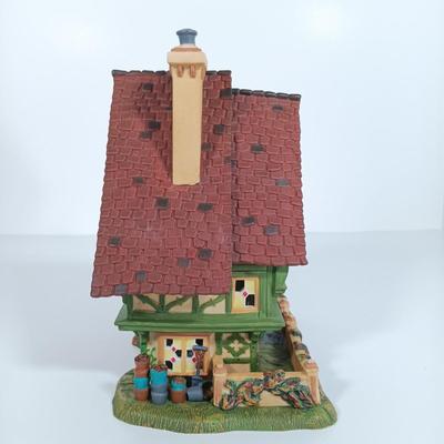 LOT 112: Department 56 Christmas Bread Bakers, Boarding School, Spider Box Locks & Hedgerow Garden Cottage