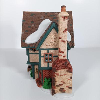 LOT 112: Department 56 Christmas Bread Bakers, Boarding School, Spider Box Locks & Hedgerow Garden Cottage