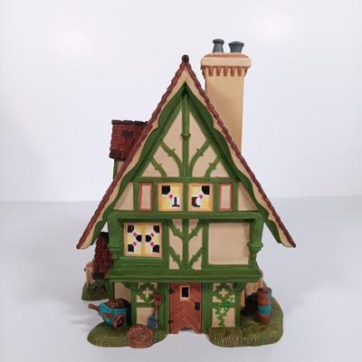 LOT 112: Department 56 Christmas Bread Bakers, Boarding School, Spider Box Locks & Hedgerow Garden Cottage