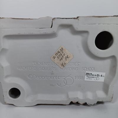 LOT 112: Department 56 Christmas Bread Bakers, Boarding School, Spider Box Locks & Hedgerow Garden Cottage