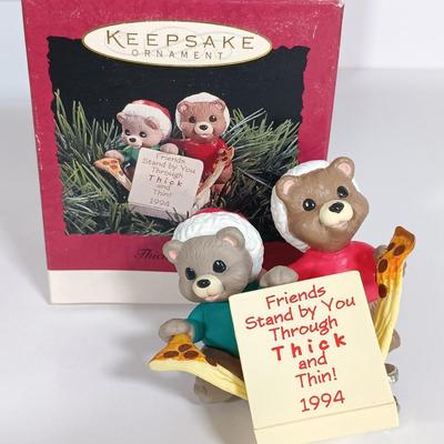 LOT 113: Hallmark Christmas Ornaments with a Collection of Miniature Ornaments & Gold-Tone Metal House Ornaments