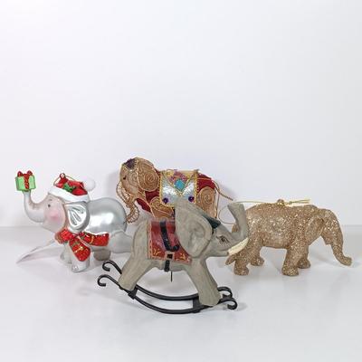 LOT 116: Elephant Themed Ornaments and Home Decor
