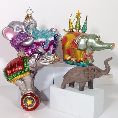 LOT 116: Elephant Themed Ornaments and Home Decor